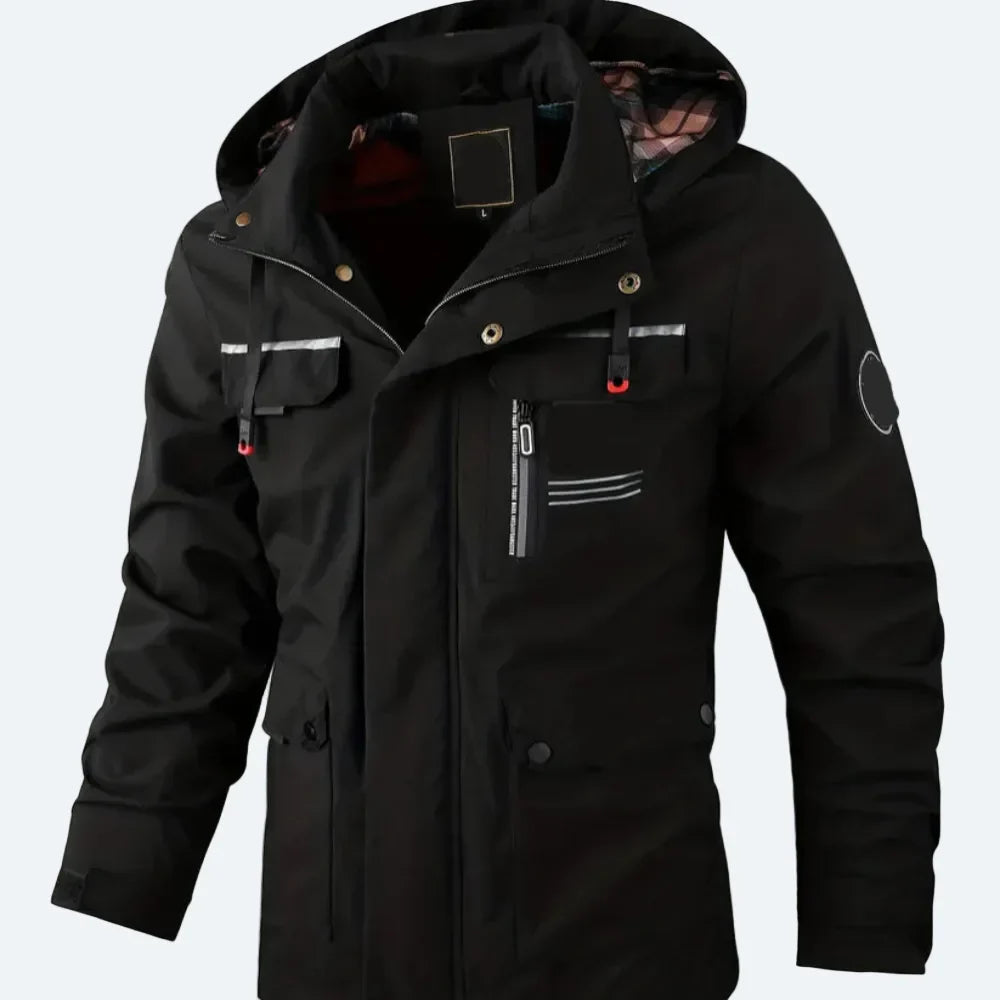 Warm Waterproof Men's Winter Parka Jacket with Hood