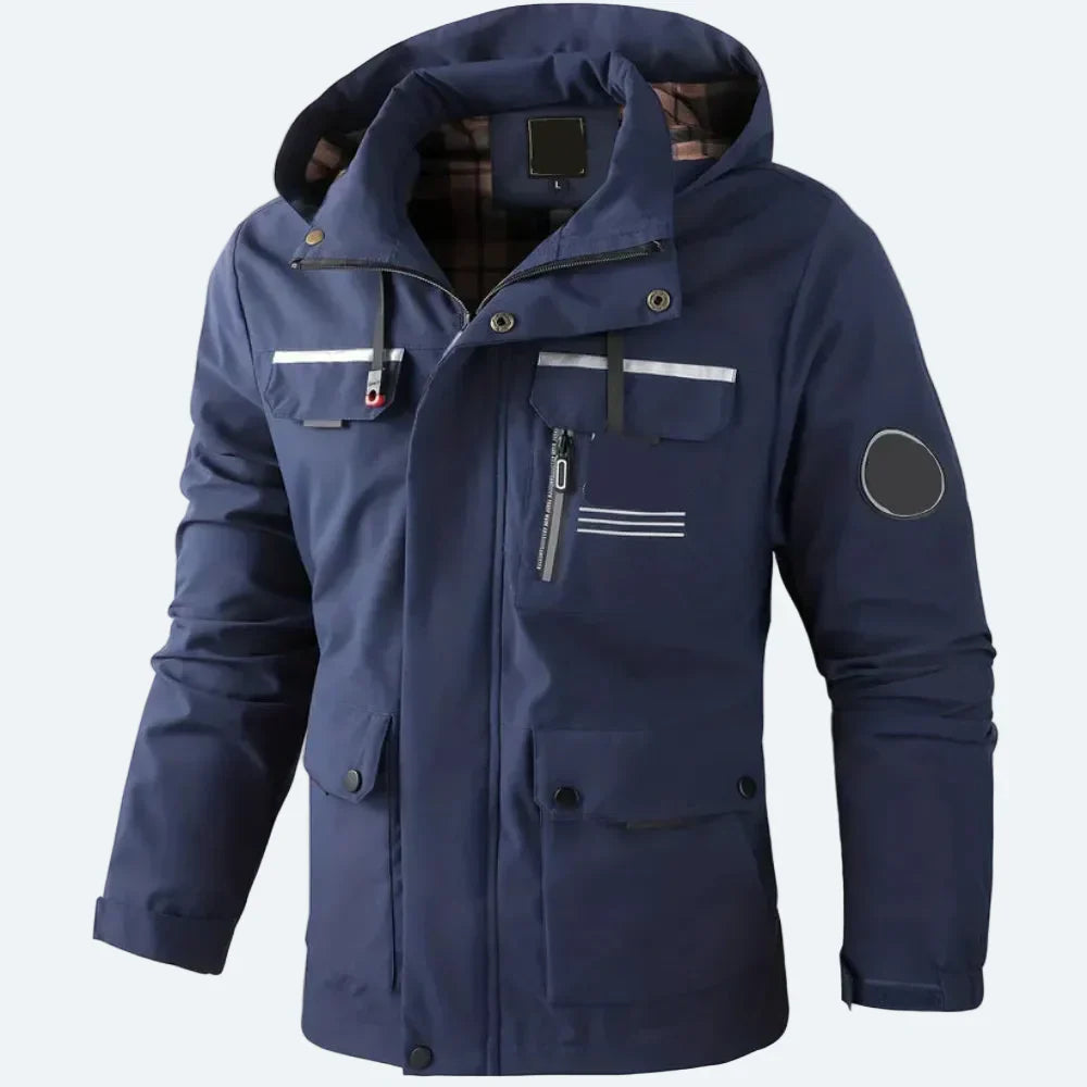 Warm Waterproof Men's Winter Parka Jacket with Hood