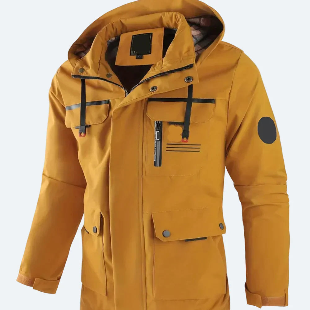 Warm Waterproof Men's Winter Parka Jacket with Hood