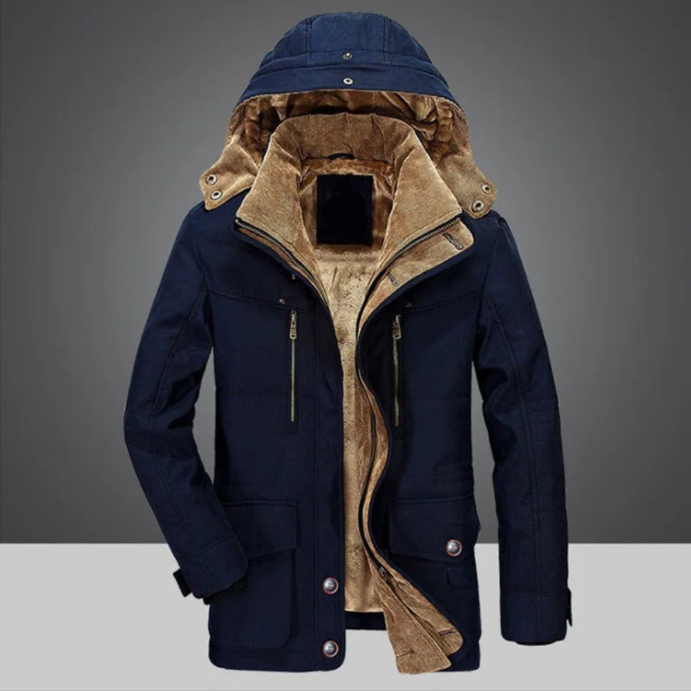 Thermal Water Resistant Men's Down Hooded Jacket Coat - OutfitLondon
