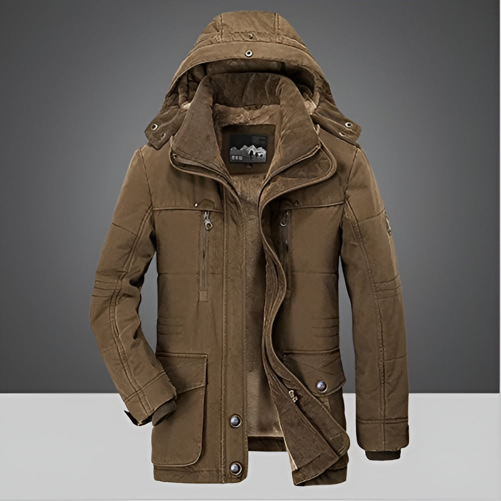 Thermal Water Resistant Men's Down Hooded Jacket Coat