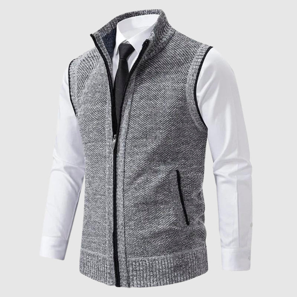 Cozy Mens Fleece Vest Zip Up Jacket