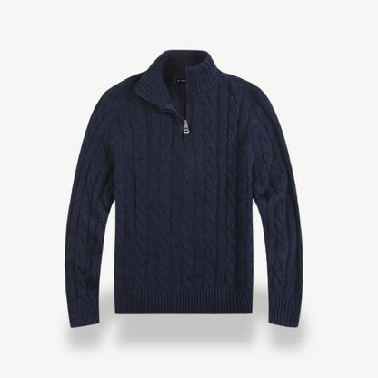 Classic Fit Knit Quarter Zip Sweater