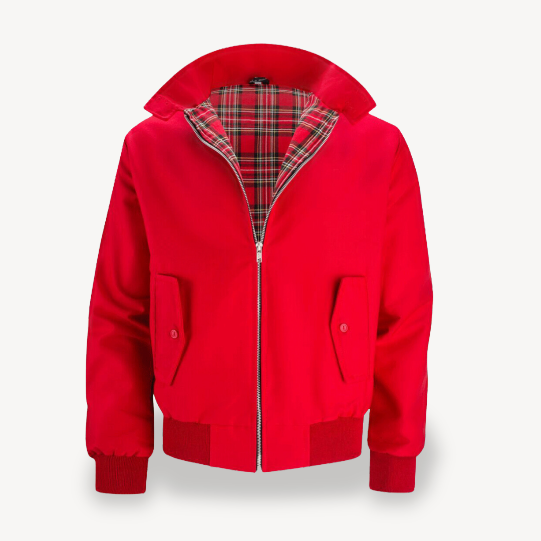Traditional Plaid Mens Harrington Coat - OutfitLondon