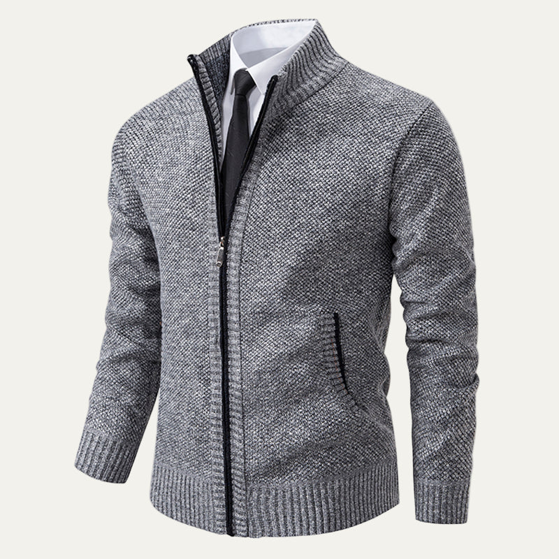 Men's Soft Knitted Zipper Sweater
