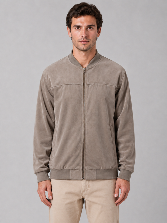 Men's Casual Zip Detail Bomber Jacket