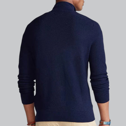 Men's Stylish Knit Zip-Up Cardigan Sweater