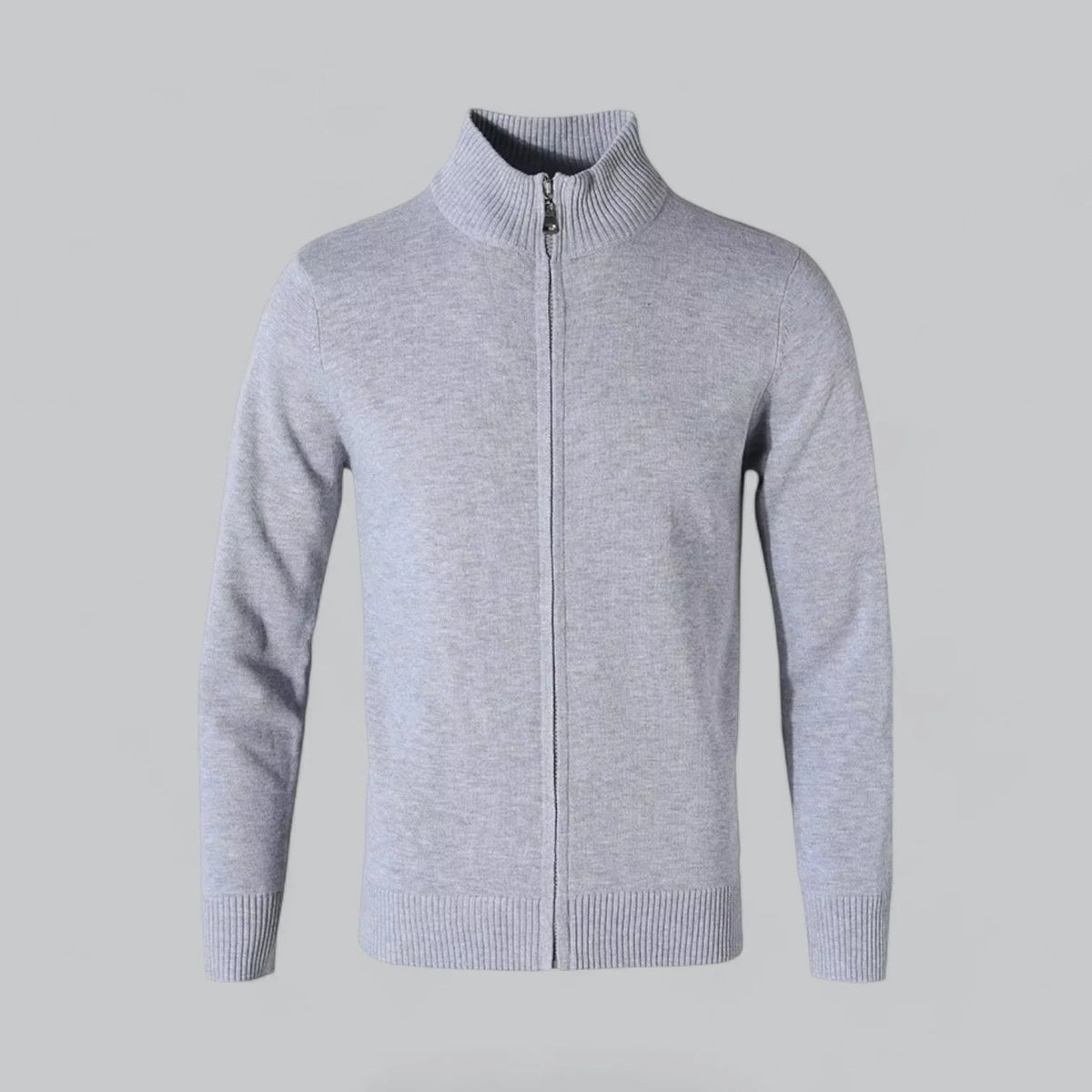 Men's Stylish Knit Zip-Up Cardigan Sweater