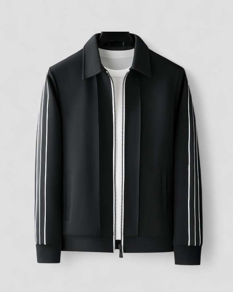 Men's Lightweight Stripe Zip Jacket - OutfitLondon