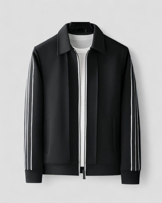 Men's Lightweight Stripe Zip Jacket - OutfitLondon