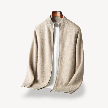Simple Crew Neck Knitted Cardigan - OutfitLondon