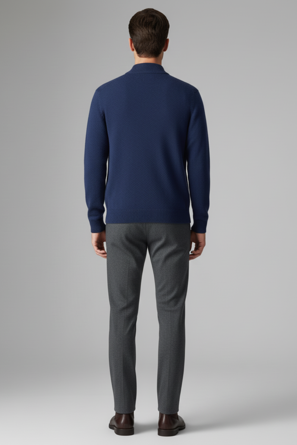 Men's Button Front Long Sleeve Sweater Cardigan
