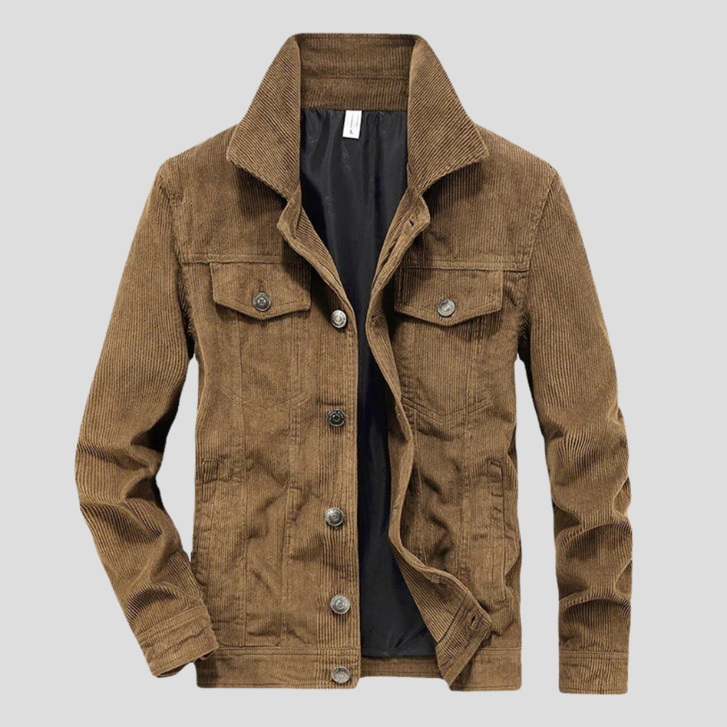 Classic Corduroy Fitted Mens Jacket - OutfitLondon