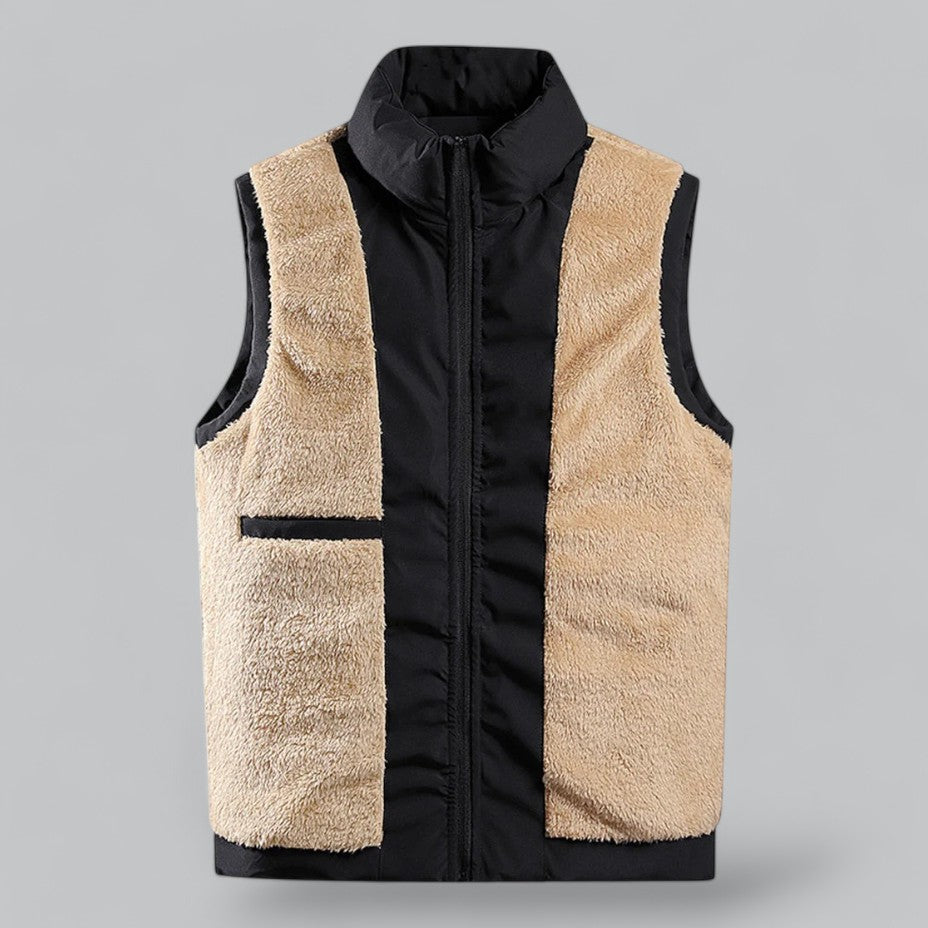Warm Mens Faux Fur Gilet - OutfitLondon