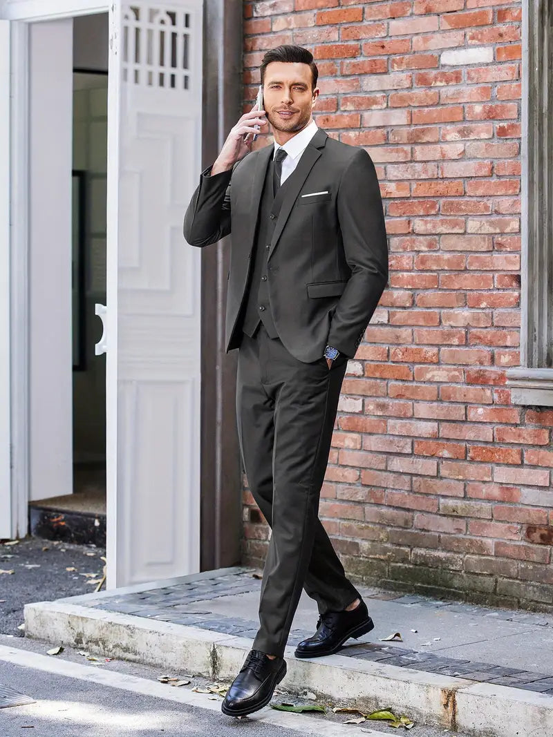 Classic 3 Piece Business Suit for Men - OutfitLondon