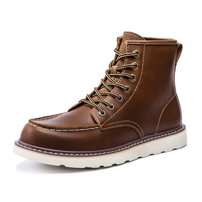 Tough Waterproof Leather Hiking Ankle Boots