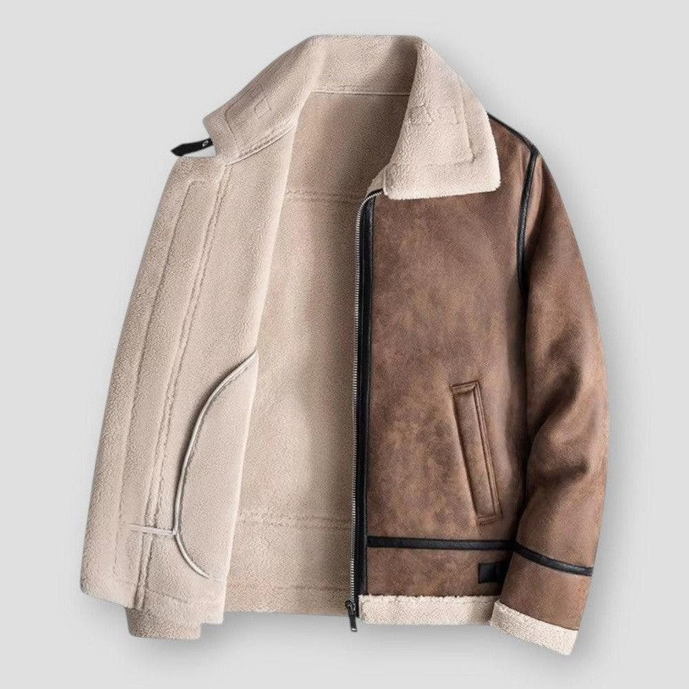 Casual Fleece Lined Mens Zip Up Jacket - OutfitLondon