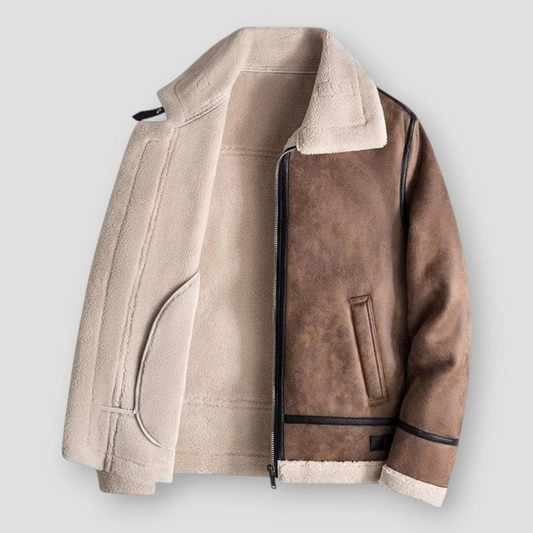 Casual Fleece Lined Mens Zip Up Jacket - OutfitLondon