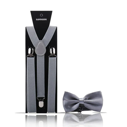 Classic Adjustable Tie and Suspenders Set