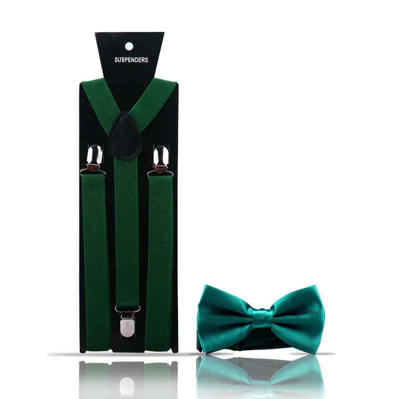 Classic Adjustable Tie and Suspenders Set