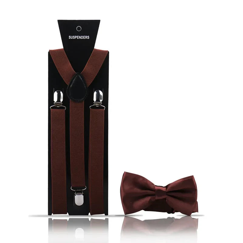 Classic Adjustable Tie and Suspenders Set