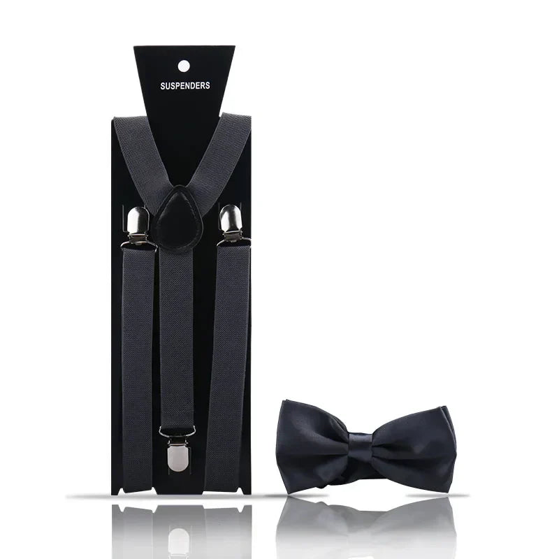 Classic Adjustable Tie and Suspenders Set
