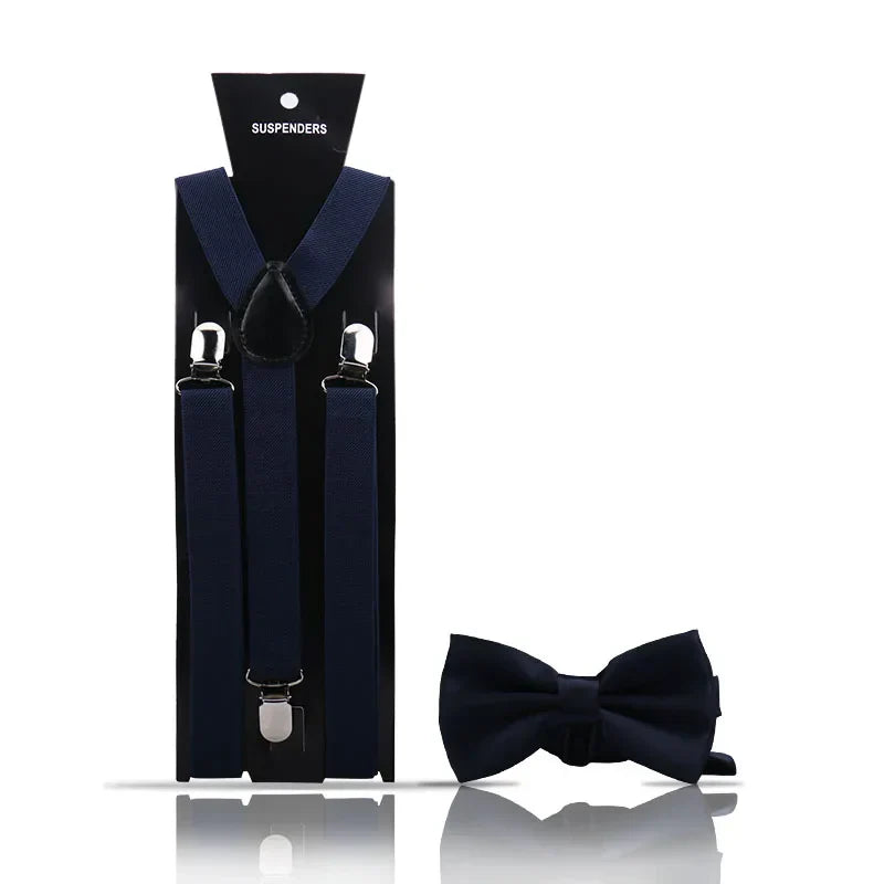 Classic Adjustable Tie and Suspenders Set