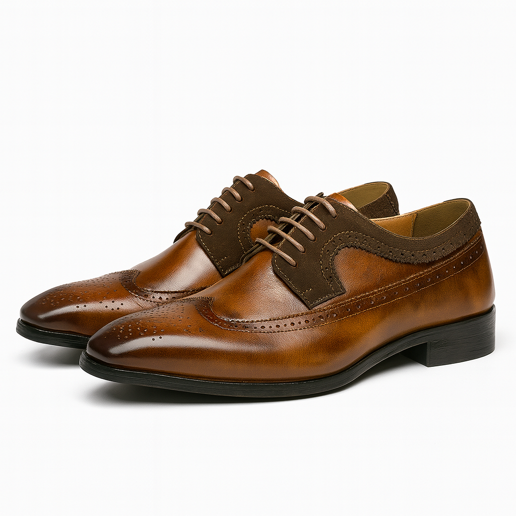 Stylish Men's Leather Lace Up Dress Shoes - OutfitLondon