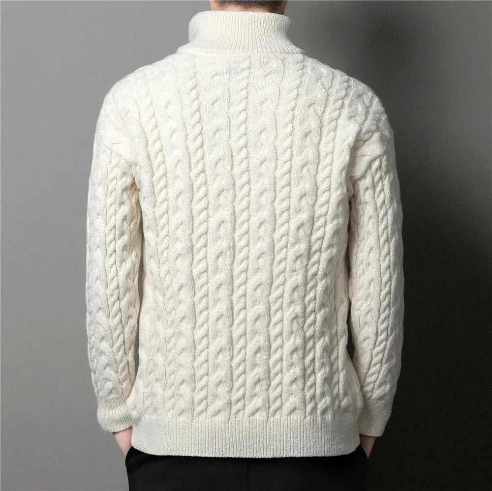 Cozy Oversized Cable Knit Sweater Jacket