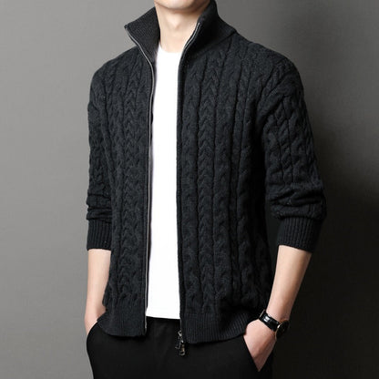 Cozy Oversized Cable Knit Sweater Jacket