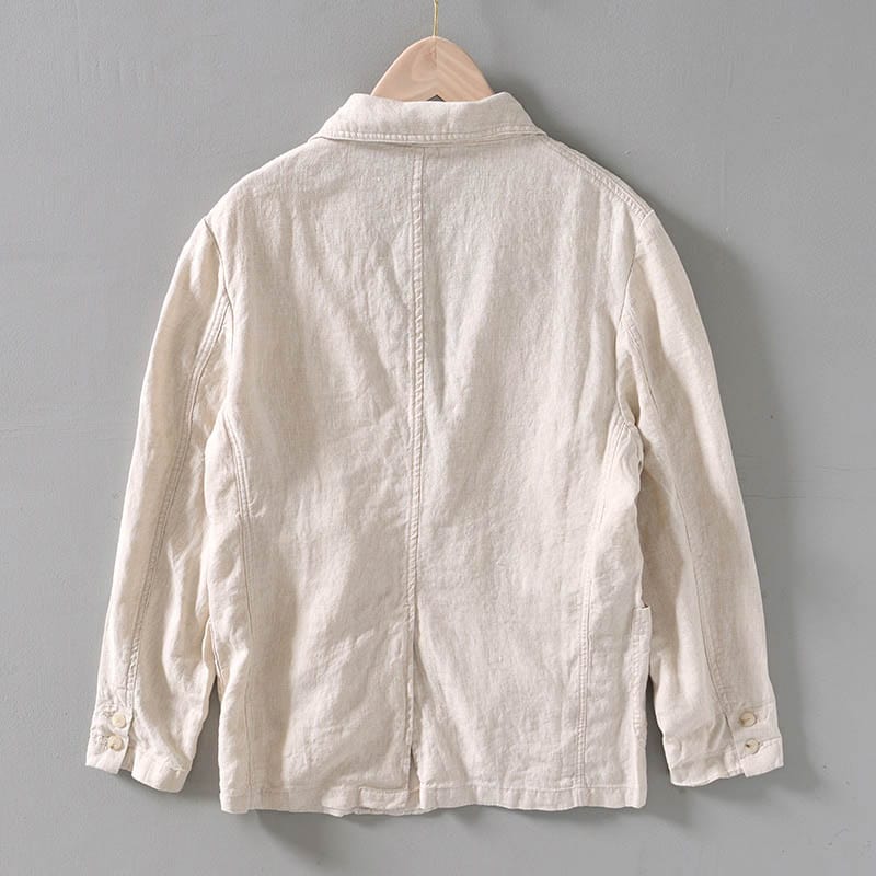 Relaxed Fit Mens Linen Blazer Jacket
