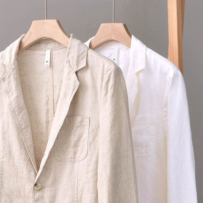 Relaxed Fit Mens Linen Blazer Jacket