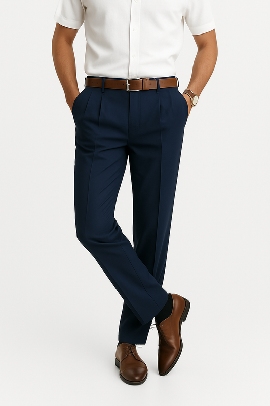 Men's Smart Formal Work Trousers – Slim Fit Style - OutfitLondon