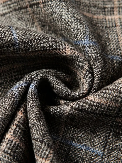Classic Fit Checked Suit Jacket