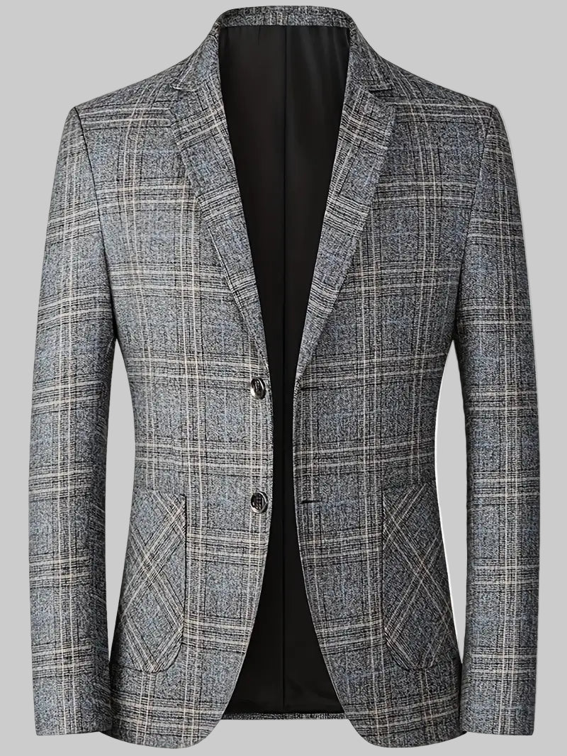 Classic Fit Checked Suit Jacket