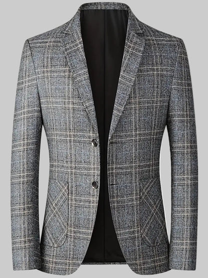 Classic Fit Checked Suit Jacket