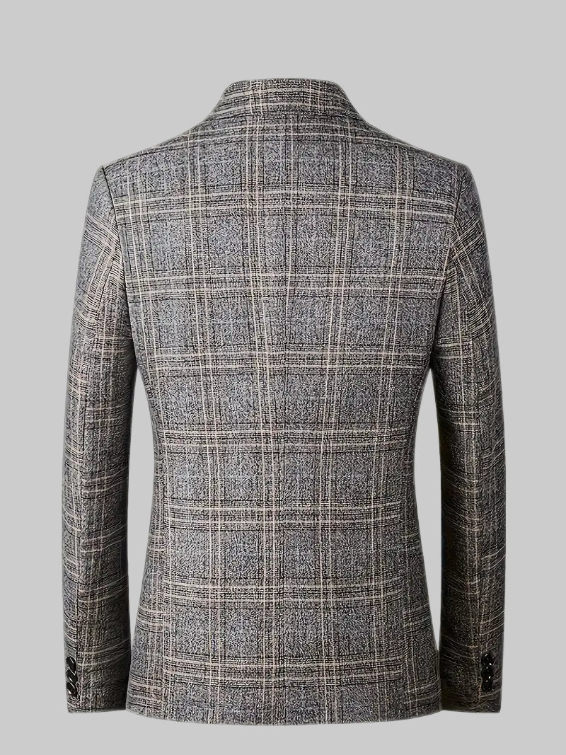 Classic Fit Checked Suit Jacket