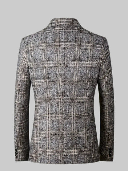 Classic Fit Checked Suit Jacket