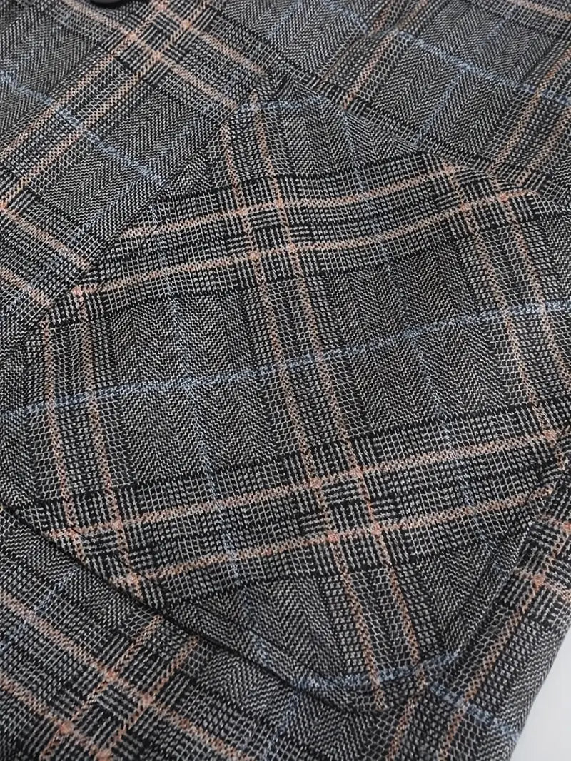 Classic Fit Checked Suit Jacket