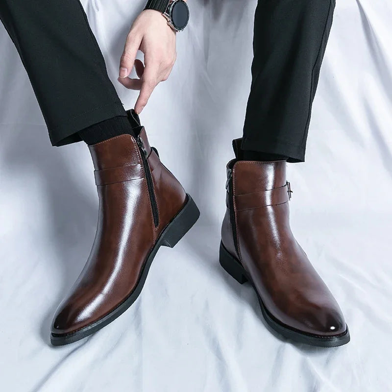 Comfortable Men's Slip On Chelsea Boots