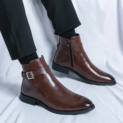 Comfortable Men's Slip On Chelsea Boots - OutfitLondon