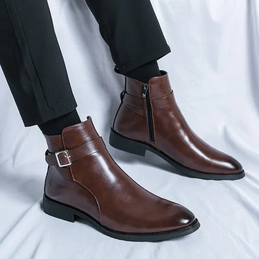 Comfortable Men's Slip On Chelsea Boots - OutfitLondon
