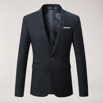 Slim Fit Men's Navy Business Blazer - OutfitLondon