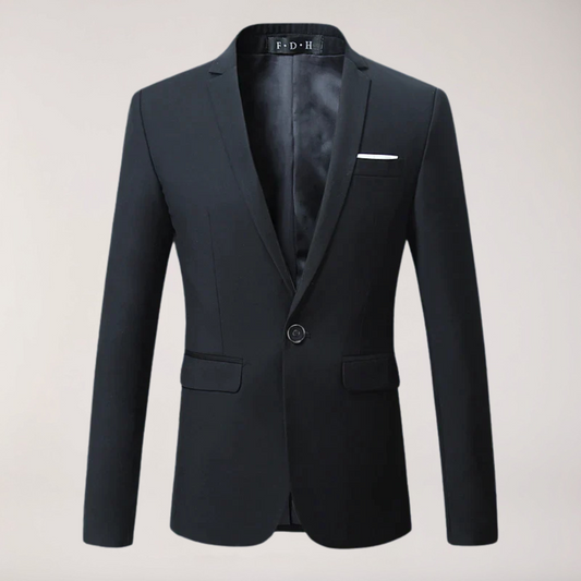 Slim Fit Men's Navy Business Blazer - OutfitLondon