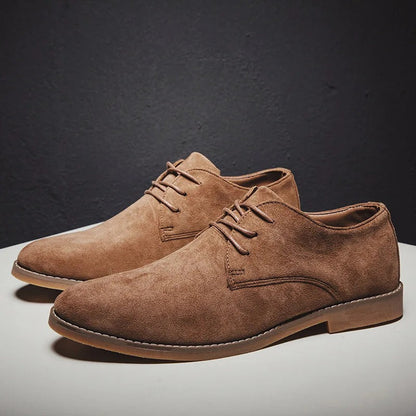 Elegant Suede Tie Oxford Shoes