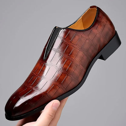 Men's Traditional Leather Oxfords - Comfortable Formal Shoes - OutfitLondon