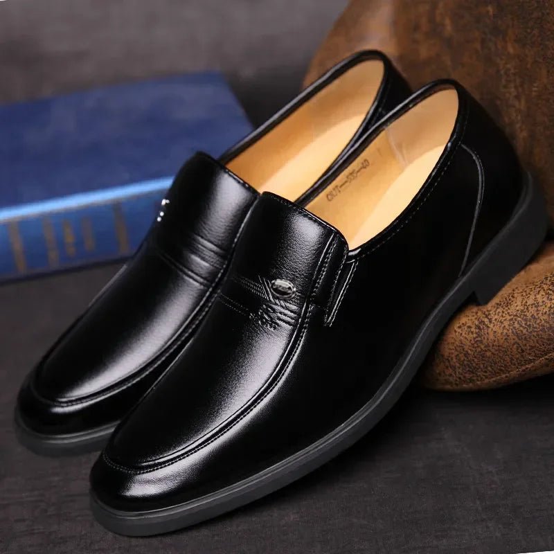 Luxury Leather Slip On Dress Shoes For Men
