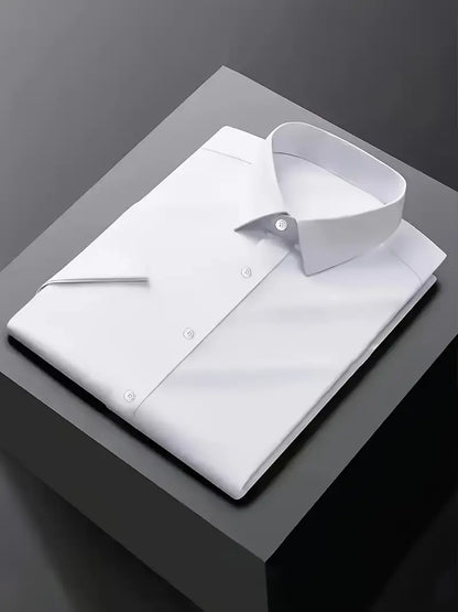 Men's Slim Fit White Button Down Shirt