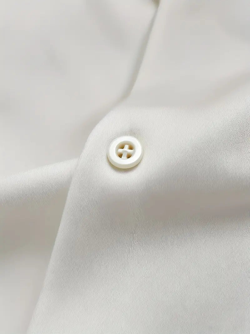 Men's Slim Fit White Button Down Shirt