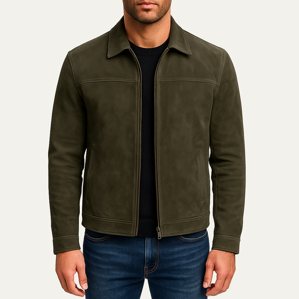 Slim Fit Brown Leather Biker Jacket
